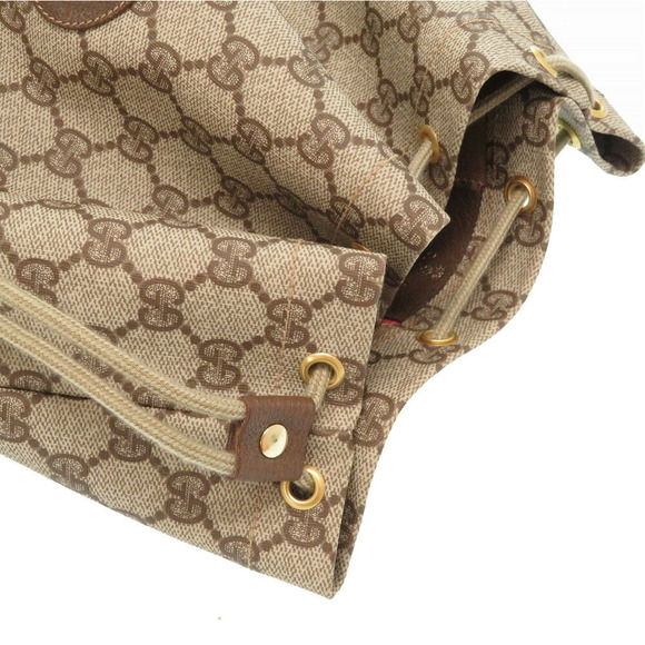 Gucci GG Plus Drawstring Shoulder Bag PVC Leather - Picture 3 of 10